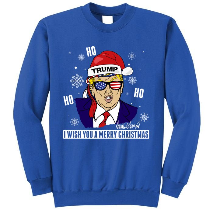 Santa Trump 2024 Ho Ho Ho Donald Trump 45/47 Gift Tall Sweatshirt