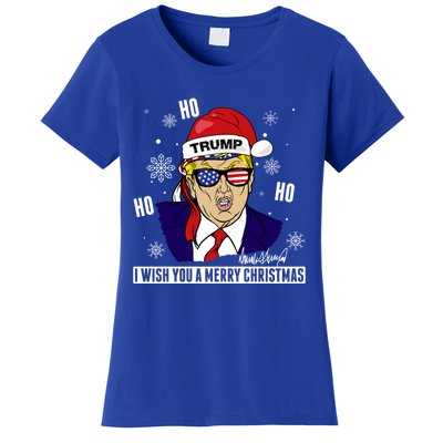 Santa Trump 2024 Ho Ho Ho Donald Trump 45/47 Gift Women's T-Shirt