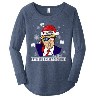 Santa Trump 2024 Ho Ho Ho Donald Trump 45/47 Gift Women's Perfect Tri Tunic Long Sleeve Shirt