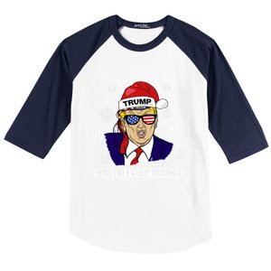 Santa Trump 2024 Ho Ho Ho Donald Trump 45/47 Gift Baseball Sleeve Shirt