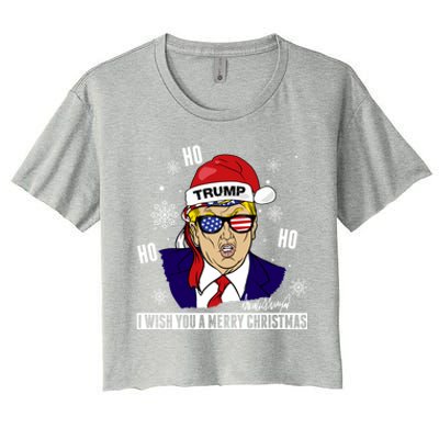 Santa Trump 2024 Ho Ho Ho Donald Trump 45/47 Gift Women's Crop Top Tee