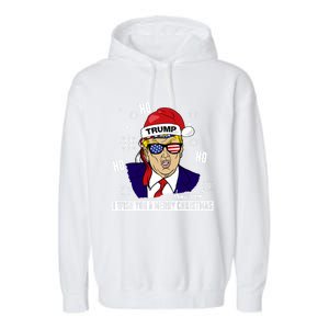 Santa Trump 2024 Ho Ho Ho Donald Trump 45/47 Gift Garment-Dyed Fleece Hoodie