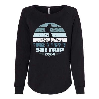 Ski Trip 2024 Skiing Vacation Family Trip Womens California Wash Sweatshirt