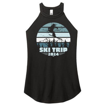 Ski Trip 2024 Skiing Vacation Family Trip Women’s Perfect Tri Rocker Tank