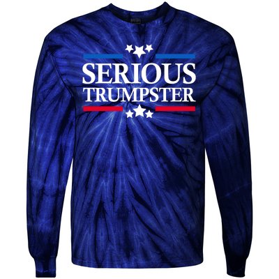 Serious Trumpster 2024 Pro Donald Trump Tie-Dye Long Sleeve Shirt