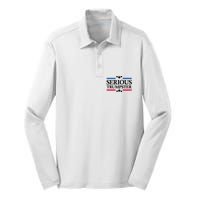 Serious Trumpster 2024 Pro Donald Trump Silk Touch Performance Long Sleeve Polo