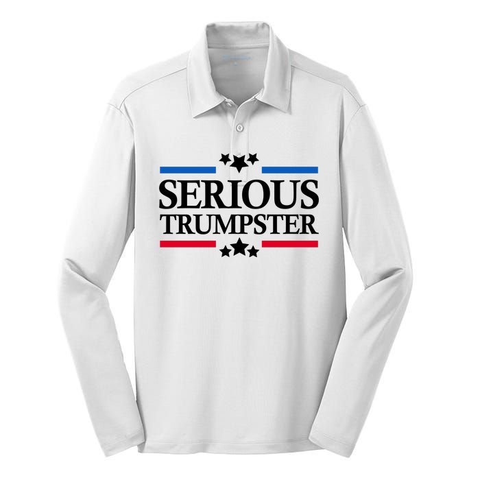 Serious Trumpster 2024 Pro Donald Trump Silk Touch Performance Long Sleeve Polo