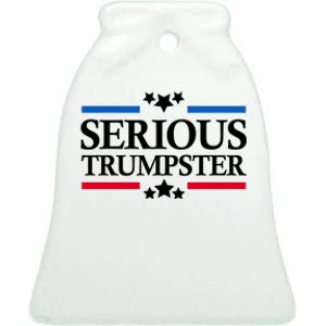 Serious Trumpster 2024 Pro Donald Trump Ceramic Bell Ornament