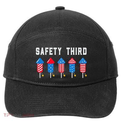 Safety Third 4th Of July Fireworks 7-Panel Snapback Hat