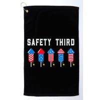 Safety Third 4th Of July Fireworks Golf Towel