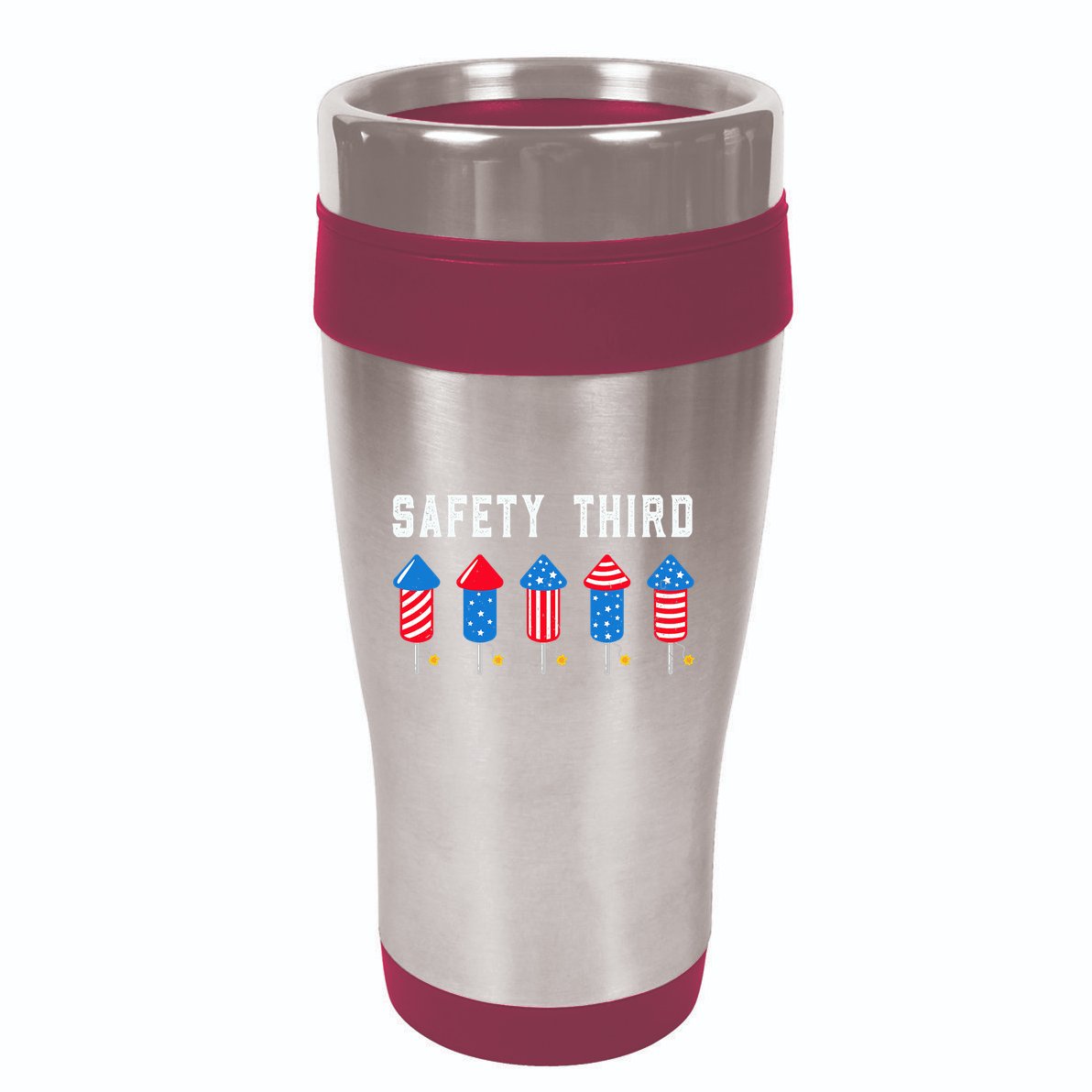 Safety Third 4th Of July Fireworks 16oz Travel Tumbler