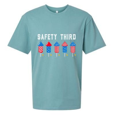 Safety Third 4th Of July Fireworks Sueded Cloud Jersey T-Shirt