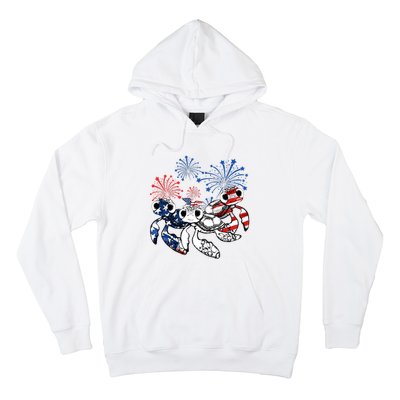 Sea Turtles 4th Of July American Usa Flag Patriotic Hoodie