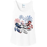 Sea Turtles 4th Of July American Usa Flag Patriotic Ladies Essential Tank