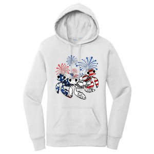 Sea Turtles 4th Of July American Usa Flag Patriotic Women's Pullover Hoodie