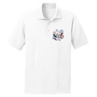 Sea Turtles 4th Of July American Usa Flag Patriotic PosiCharge RacerMesh Polo