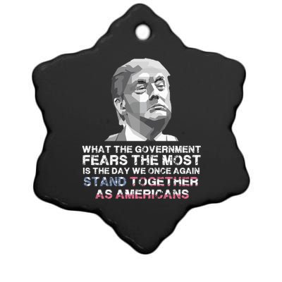 Stand Together As Americans Trump 2020 Reelect Trump Gift Ceramic Star Ornament