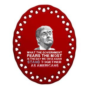 Stand Together As Americans Trump 2020 Reelect Trump Gift Ceramic Oval Ornament