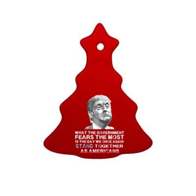 Stand Together As Americans Trump 2020 Reelect Trump Gift Ceramic Tree Ornament