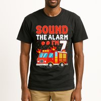 Sound The Alarm IM 7 Fire Truck Firefighter 7th Birthday Tall T-Shirt