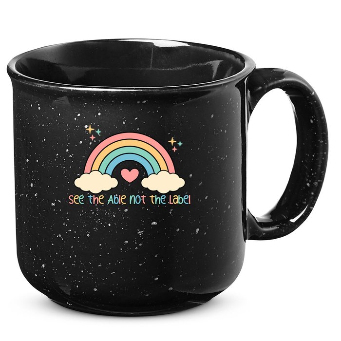 See the able not the lablel Autism Awareness 15oz Campfire Ceramic Mug