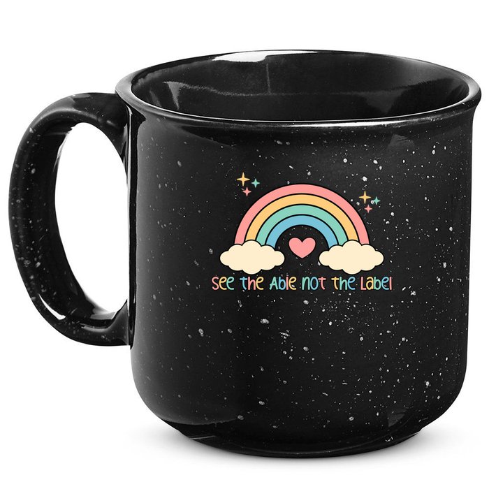 See the able not the lablel Autism Awareness 15oz Campfire Ceramic Mug