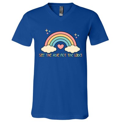 See the able not the lablel Autism Awareness V-Neck T-Shirt