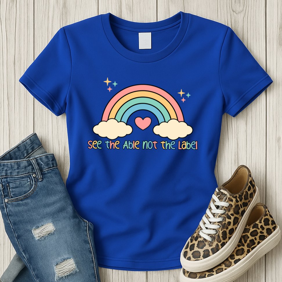 See the able not the lablel Autism Awareness Womens T-Shirt