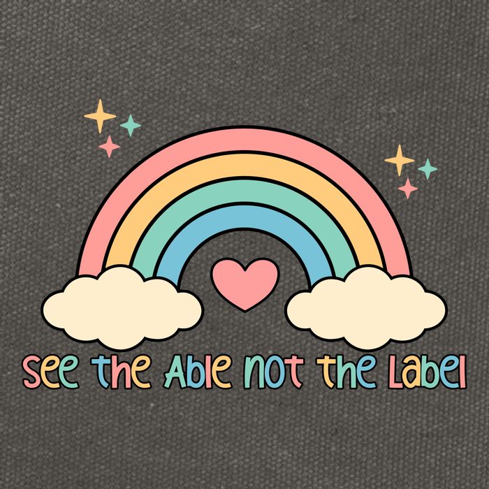 See the able not the lablel Autism Awareness Cotton Canvas Backpack