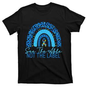 See The Able Not The Label Autism Awareness Puzzle rainbow T-Shirt