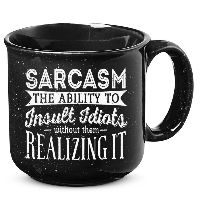 Sarcasm The Ability To Insult Idiots Without Funny 15oz Campfire Ceramic Mug