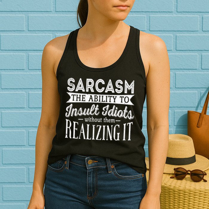 Sarcasm The Ability To Insult Idiots Without Funny Womens Tank Top