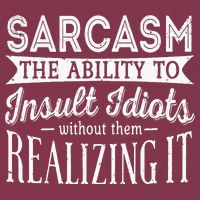 Sarcasm The Ability To Insult Idiots Without Funny 16oz Travel Tumbler