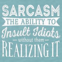 Sarcasm The Ability To Insult Idiots Without Funny Sueded Cloud Jersey T-Shirt