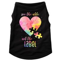 See The Able Not The Label Colorful Autism Puzzle Heart Doggie Tank