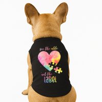 See The Able Not The Label Colorful Autism Puzzle Heart Doggie Tank