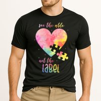 See The Able Not The Label Colorful Autism Puzzle Heart Performance Shirt