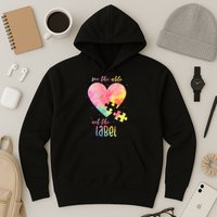 See The Able Not The Label Colorful Autism Puzzle Heart Hoodie