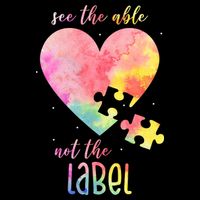 See The Able Not The Label Colorful Autism Puzzle Heart Bucket Hat