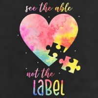 See The Able Not The Label Colorful Autism Puzzle Heart Hat