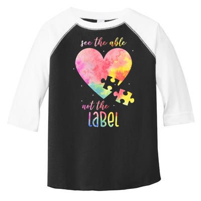 See The Able Not The Label Colorful Autism Puzzle Heart Toddler Fine Jersey T-Shirt