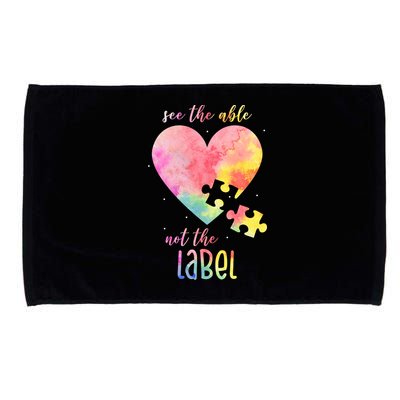 See The Able Not The Label Colorful Autism Puzzle Heart Microfiber Hand Towel