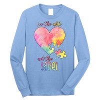 See The Able Not The Label Colorful Autism Puzzle Heart Long Sleeve Shirt