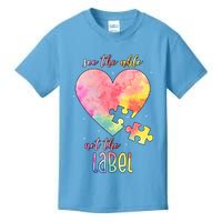 See The Able Not The Label Colorful Autism Puzzle Heart Kids T-Shirt