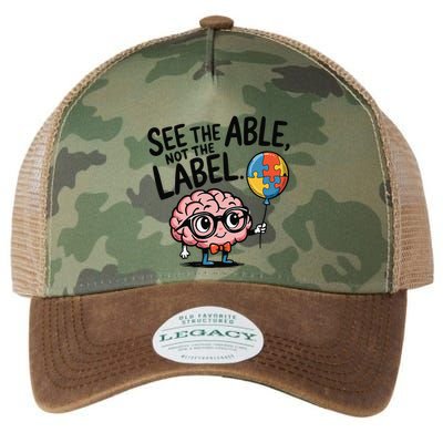 See The Able Not The Label Cute Science Nerd Proud Autism Legacy Tie Dye Trucker Hat