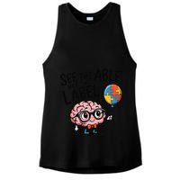 See The Able Not The Label Cute Science Nerd Proud Autism Ladies PosiCharge Tri-Blend Wicking Tank