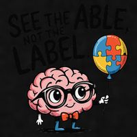 See The Able Not The Label Cute Science Nerd Proud Autism Ladies PosiCharge Tri-Blend Wicking Tank