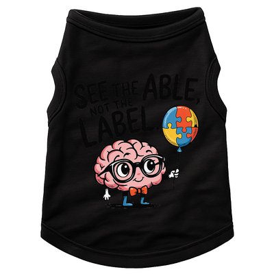 See The Able Not The Label Cute Science Nerd Proud Autism Doggie Tank