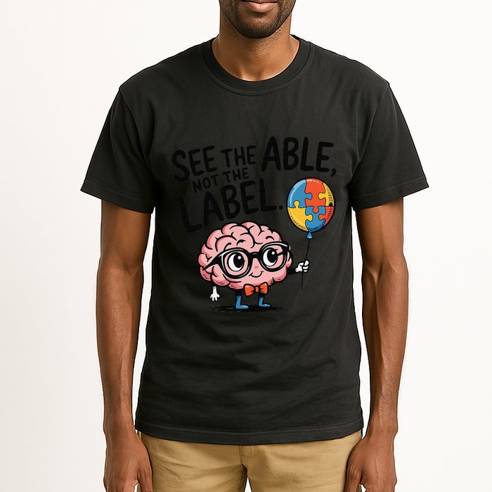 See The Able Not The Label Cute Science Nerd Proud Autism Tall T-Shirt