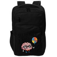 See The Able Not The Label Cute Science Nerd Proud Autism Impact Tech Backpack